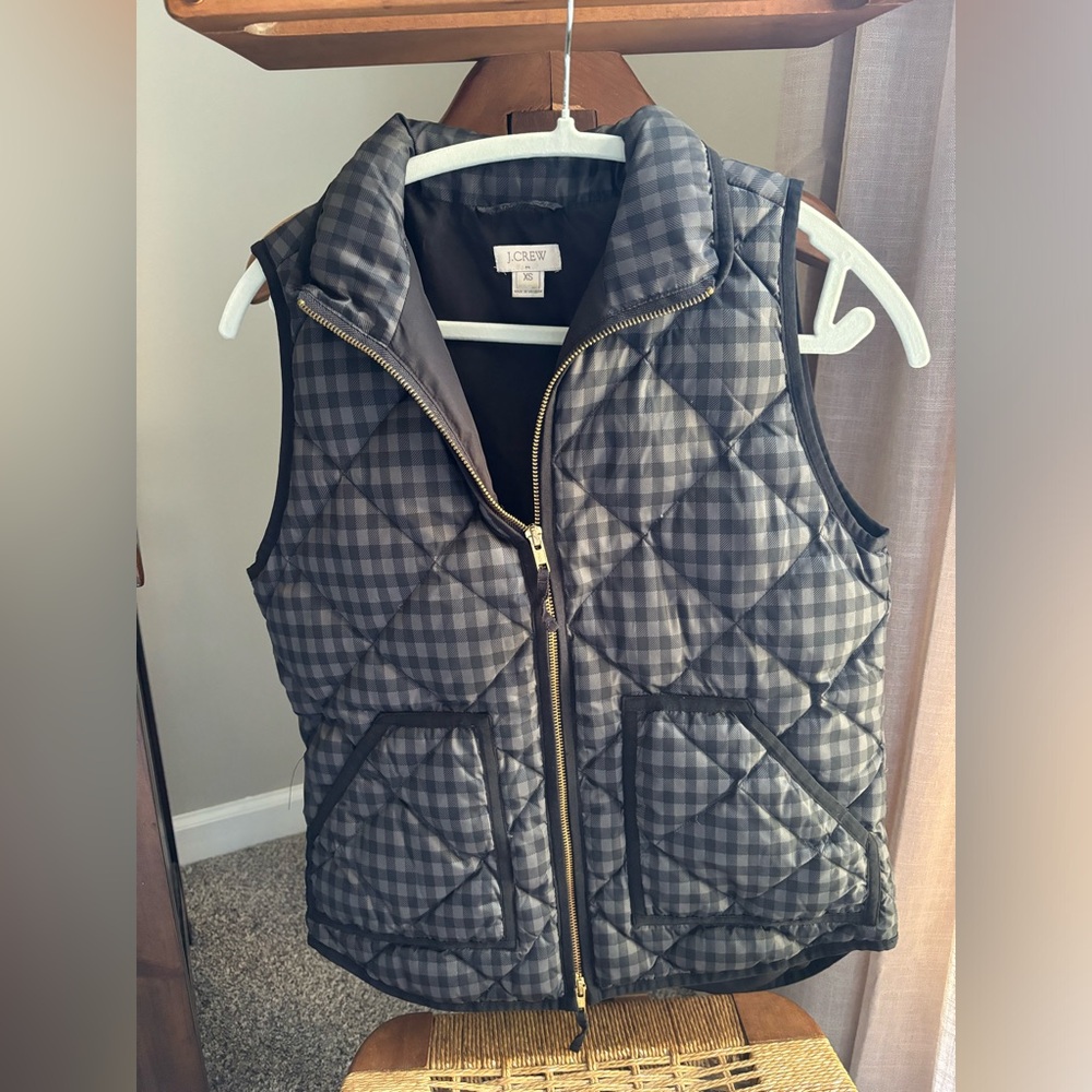 Jcrew plaid black vest
